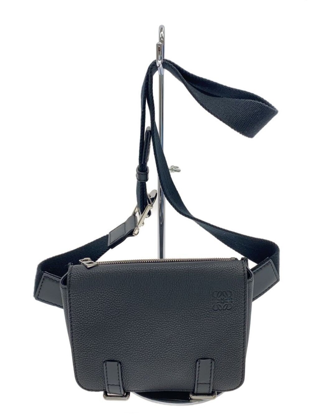 Loewe Military Bum Bag Shoulder Leather Black